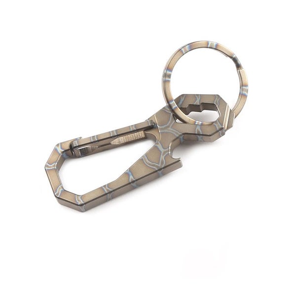 EDC Tool Durable Titanium Alloy Keychain Car Key Holder Outdoor Carousel 1
