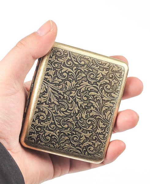 Retro Cigarette Box Case Holder Container Tobacco Storage With Gift Box Smoking Carousel 1