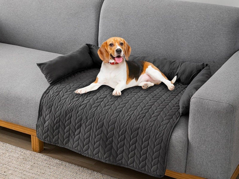 70x70cm Pet Sofa Bed Anti-slip Dog Cat Couch Pad Mat Sofa Protector Dark Grey Carousel 1