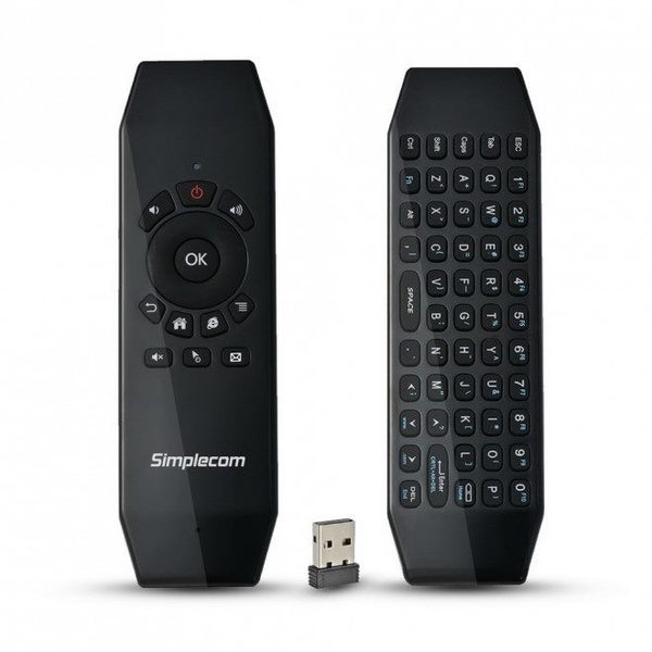Simplecom RT150 2.4GHz Wireless Remote Air Mouse Keyboard with IR Learning Carousel 1