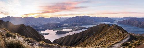 Rokit Wall Art Sunset From Roy's Peak. Large Giclee Canvas Print Carousel 2