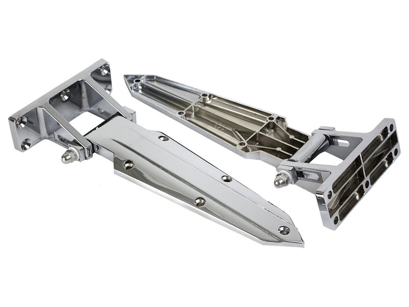 Coolroom Door Latch with Lock & Push Release + 2x 360mm Hinges Chrome Aluminium Carousel 4