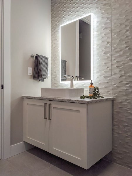 LINA Frameless Rectangle Front-Lit LED Mirror – 750x900mm Carousel 1