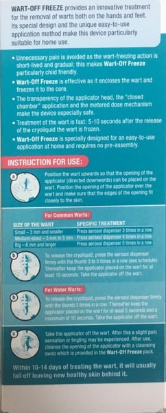 WART-OFF Freeze Spray 38ml Carousel 2