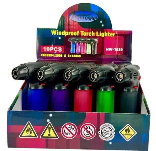 Bulk Buy 10pcs Refillable Torch Lighter Carousel 1