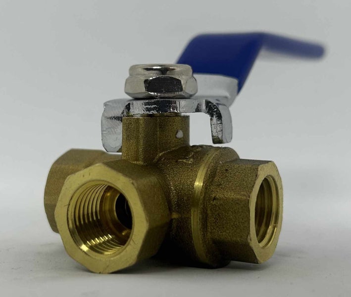 DN8 1/4" L-Port Brass 3-way Female Ball Valve Carousel 1