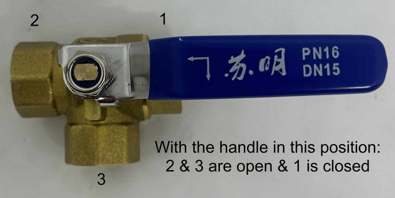 DN15 1/2" L-Port Brass 3-way Female Ball Valve Carousel 5