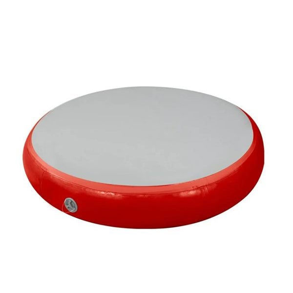 1M Air Track Spot Round Inflatable Gymnastics Mat Red Carousel 1