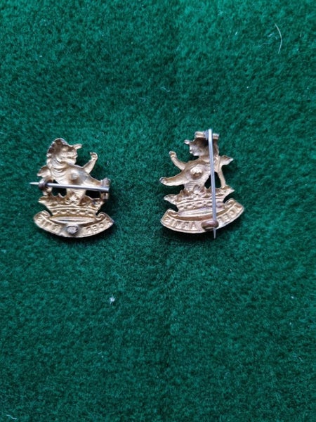 Pair NZ 7th Wellington West Coast Rifles Regiment Collar Badges. Carousel 2