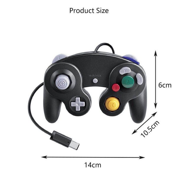Classic Wired Controller Gamepad for Wii NGC PC MAC -Black Carousel 2