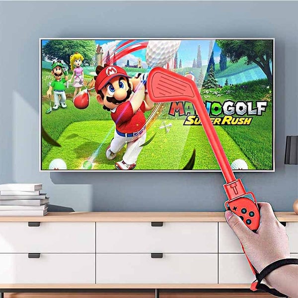 2Pcs Sports Game Golf Culb for Switch Joy-Con Controller -Blue Red Carousel 4