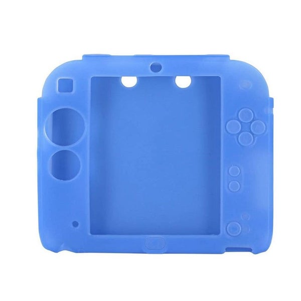 Protective Soft Silicone Rubber Skin Case Cover for Nintendo 2DS -Blue Carousel 1