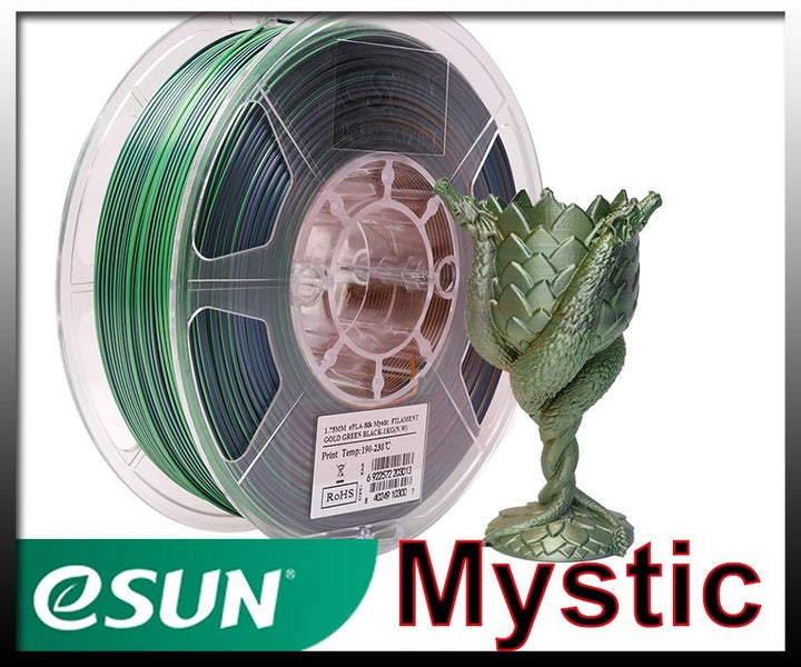 Silk-Mystic - eSUN PLA 1.75mm - Tripple Colour 3D Printer Filament : BidBud
