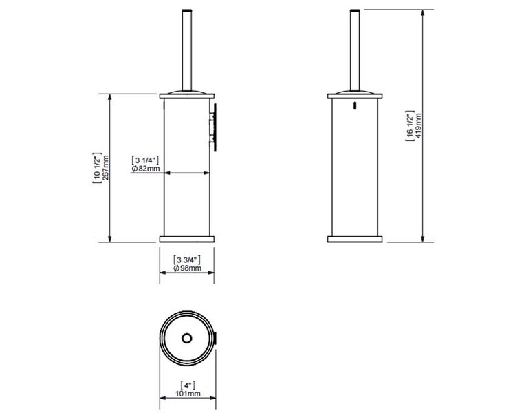SOILED PACKAGING - PROJECT TOILET BRUSH SET BRUSHED BRASS Carousel 2