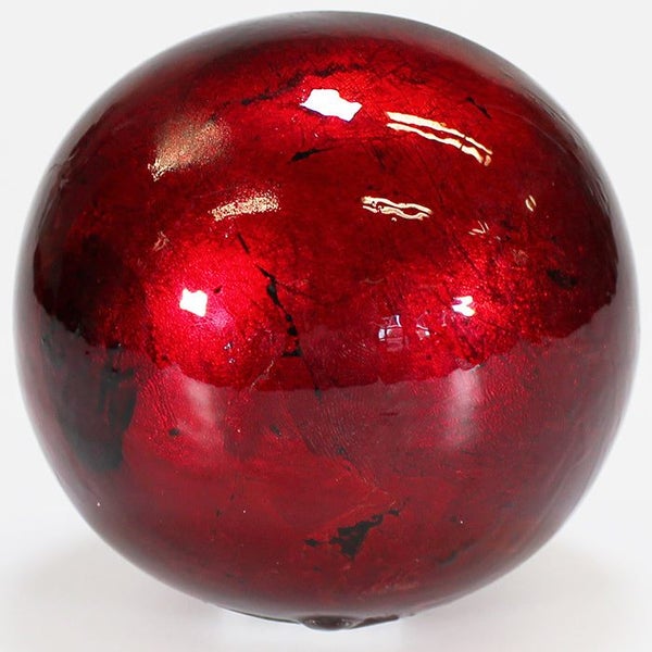 10cm Metallic Mottle Ball - Red Carousel 1