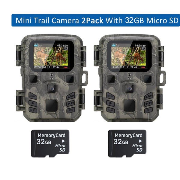Mini Game Camera Micro SD, 20MP 1080P Trail Camera with Night Vision LED Carousel 13