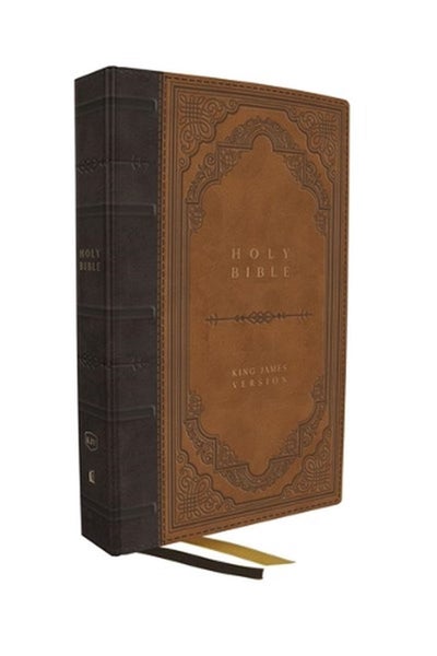 KJV Holy Bible: Giant Print Thinline Bible, Brown Leathersoft, Red Letter, Comfo Carousel 1