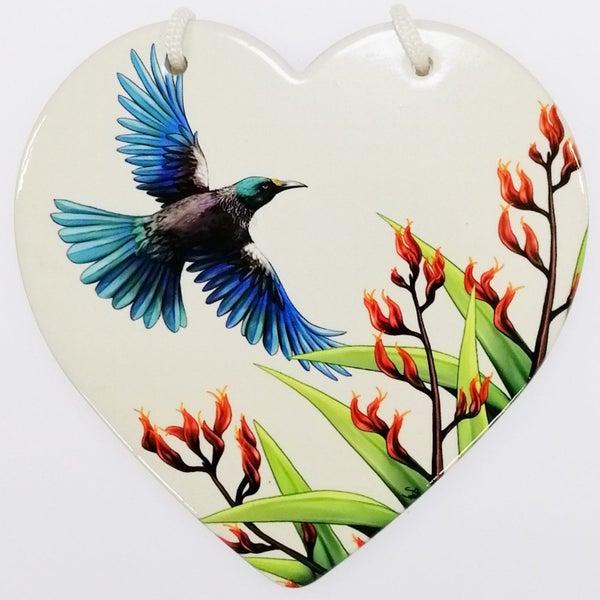 Sophie Blokker - Tui in Flight Ceramic Heart Wall Hanging Carousel 1