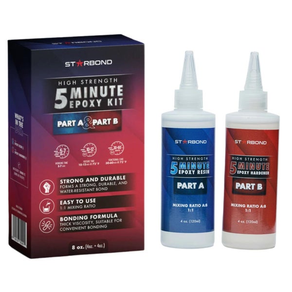 Starbond 5-minute Epoxy Kit, Easy 1:1 Ratio, 8 oz. Carousel 1