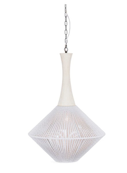 Rope Wood and Metal Nest Rope Pendant Light Large Carousel 1