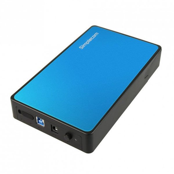 Simplecom SE325 Tool Free 3.5' SATA HDD to USB 3.0 Hard Drive Enclosure - Blu... Carousel 1
