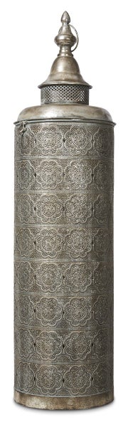 Aladdin FIligree Lantern in Antique Silver Carousel 2