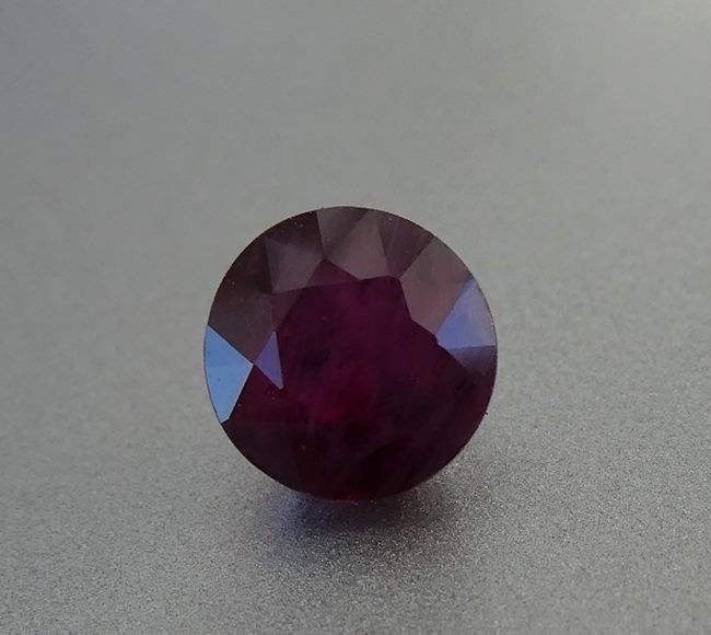 1.31CT CERTIFIED SPLENDID ROUND CUT 100% NATURAL PURPLE RED RUBY Carousel 1