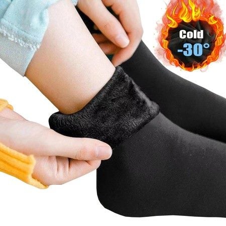 Female Winter Fleece Warm Socks Sleeping Socks 2 Pairs Carousel 1