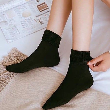 Female Winter Fleece Warm Socks Sleeping Socks 2 Pairs Carousel 8