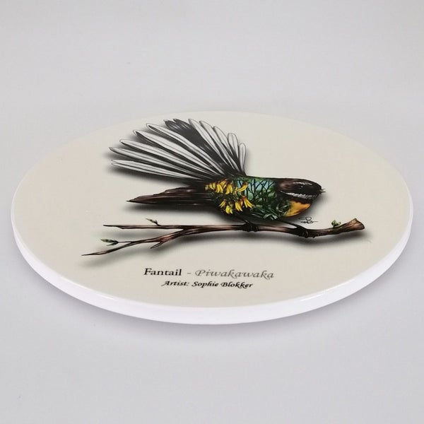 Sophie Blokker - Round Fantail Ceramic Trivet Carousel 2