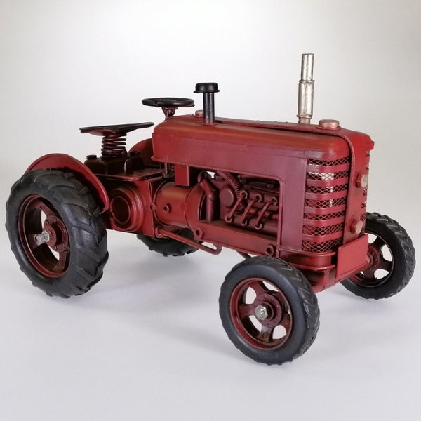Vintage Red Tractor Sculpture Carousel 1