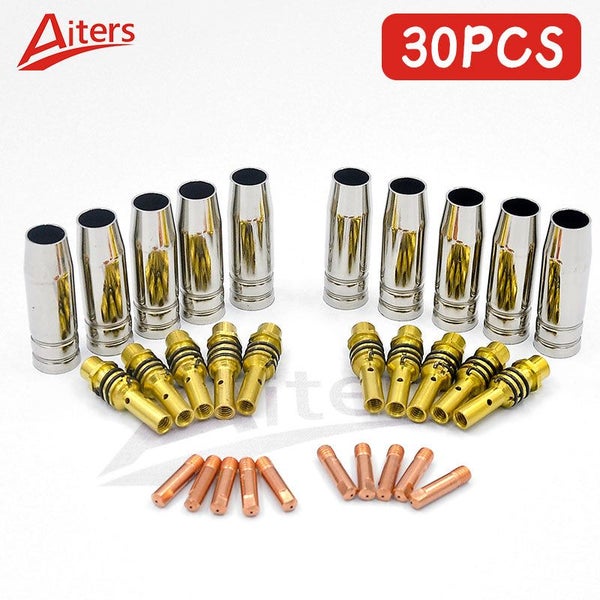 MIG 15AK Torch 30PCS Welding Torch Consumables Gas Nozzle Tips Holder Torch N... Carousel 1