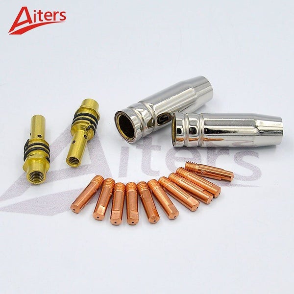 14PCS Kit MIG 15AK Welding torch Consumables 0.6mm 0.8mm 1.0mm 1.2mm Gas Nozz... Carousel 6