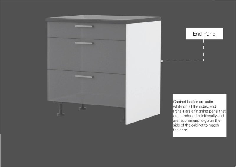 Kitchen Panel - Tall End Panel 2280mm High 590mm Wide Carousel 2