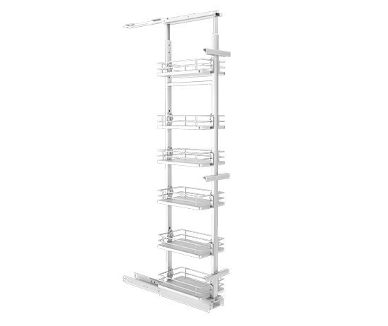 300mm Pull-Out Pantry - 3 Height Options (Wire Basket or Solid Basket) Carousel 2