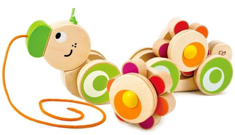 (50%OFF)Hape Walk-Along Caterpillar Carousel 1