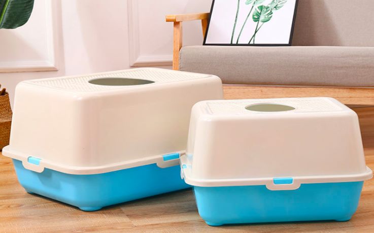 Cats Litter Box With Scoop Fully-closed Pet Toilet box with Scoop Large size Carousel 7