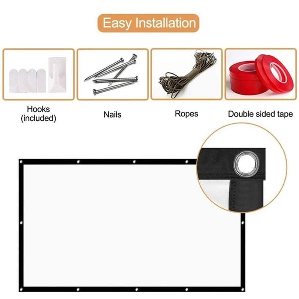 Outdoor Projection Screen 16:9 Foldable 100" / 120" Carousel 4