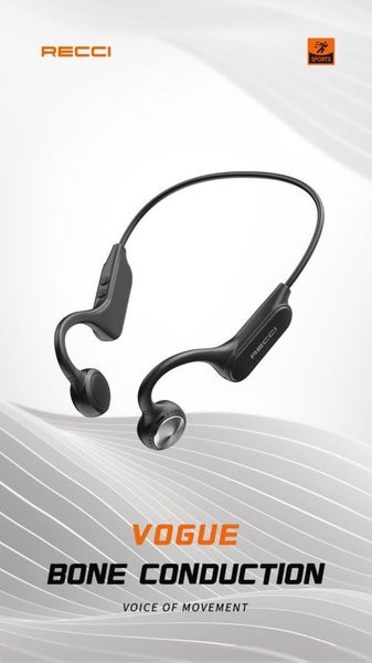Bone Conduction Earphone, Wireless. Black. Carousel 1