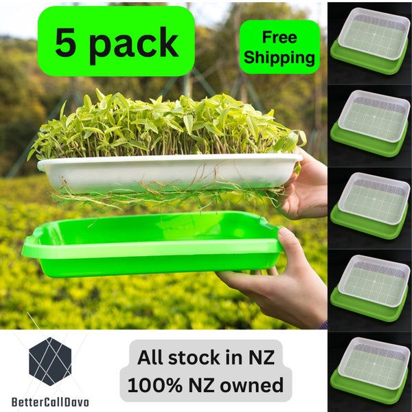 Microgreens Seed Trays - 5 Pack - Sprouting Trays Carousel 1