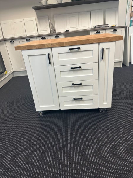 Movable Island Kitchen Workbench - 100mm Carousel 1