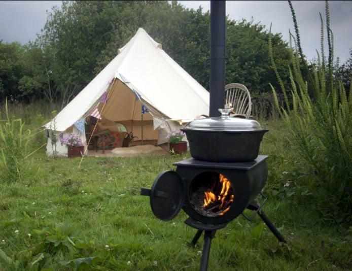 In-Tent Collapsible Wood Stove with **BONUS** BBQ Grill **1-YEAR WARRANTY** Carousel 1