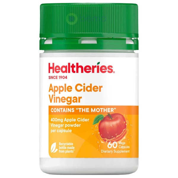 Healtheries, Apple Cider Vinegar, 400mg, 60 Veg Capsules Carousel 1
