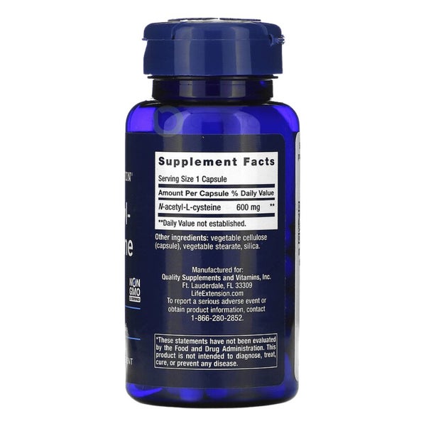 Life Extension, NAC N-Acetyl L-Cysteine, 600mg, 60 Caps Carousel 2