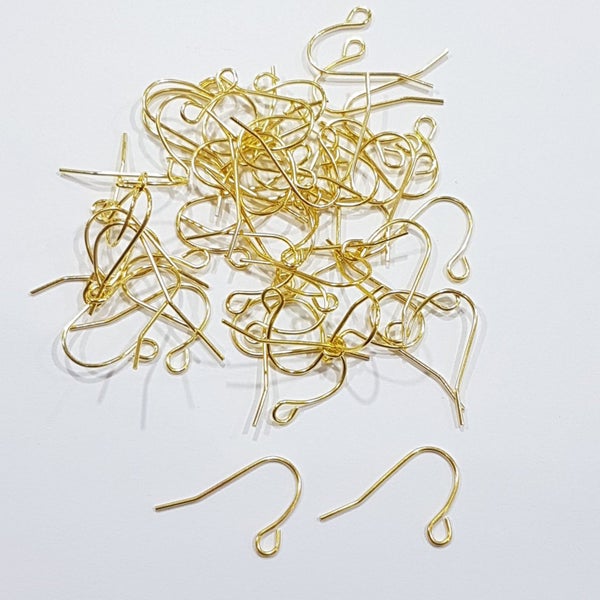 50pc Gold Nickel Free Earring Hooks Carousel 1