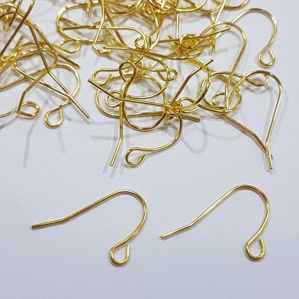50pc Gold Nickel Free Earring Hooks Carousel 2