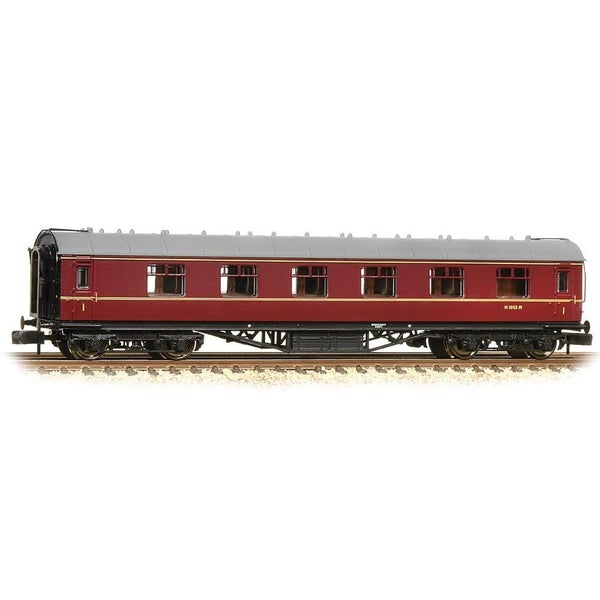 Graham Farish [N] 374-847A LMS Stanier First Corridor - BR Maroon Carousel 1