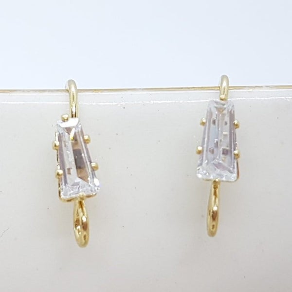 6pc Cubic Zirconia Earring Hooks Carousel 1