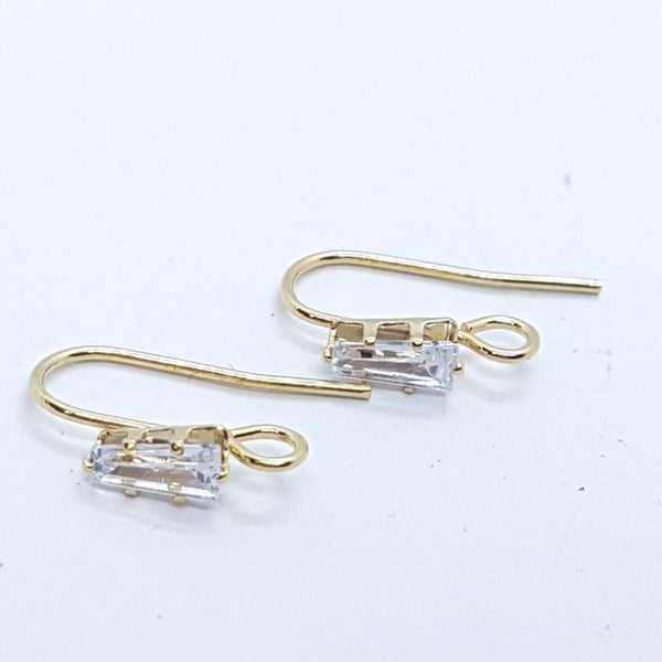 6pc Cubic Zirconia Earring Hooks Carousel 2
