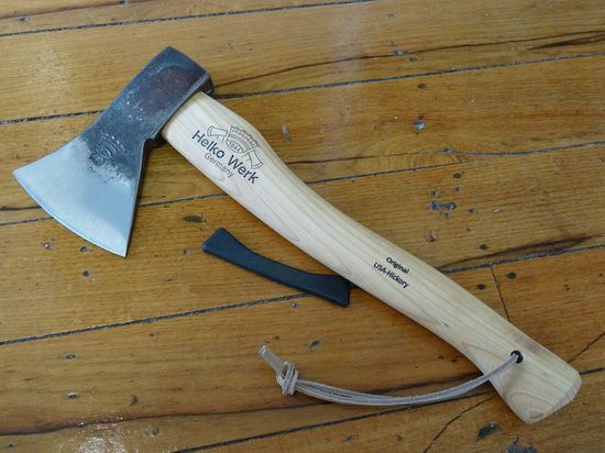 HELKO WERK Traditional Line Black Forest Hatchet W/ Leather sheath GERMANY 11326 Carousel 1